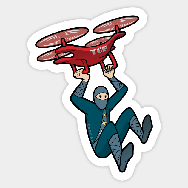 Drone Ninja Sticker by urban_ninja